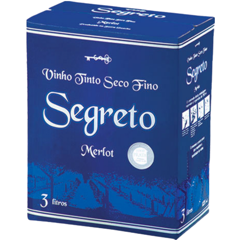 Bag-in-box de Vinho Tinto Fino Seco Merlot Segreto Bag-in-box D'Motter