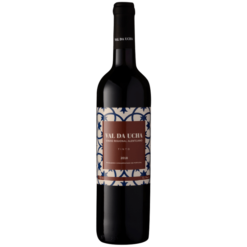 garrafa de Vinho Tinto Fino Seco Val da Ucha Regional Alentejano Portugal