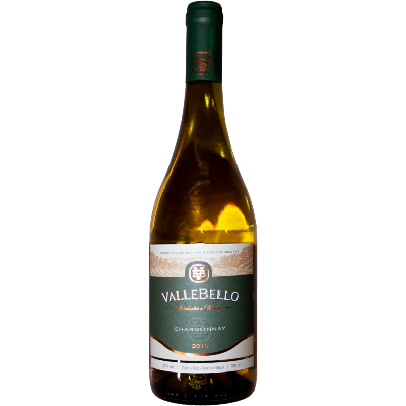 Garrafa de Vinho Branco Fino Seco Chardonnay ValleBello