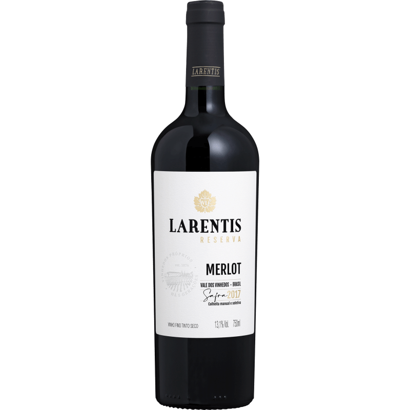 Garrafa de Vinho Tinto Fino Seco Merlot Reserva Larentis