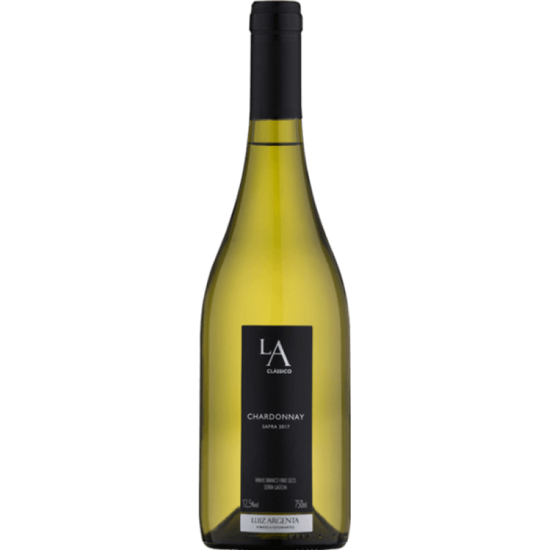 Garrafa de Vinho Branco Fino Seco Chardonnay Clássico Luiz Argenta