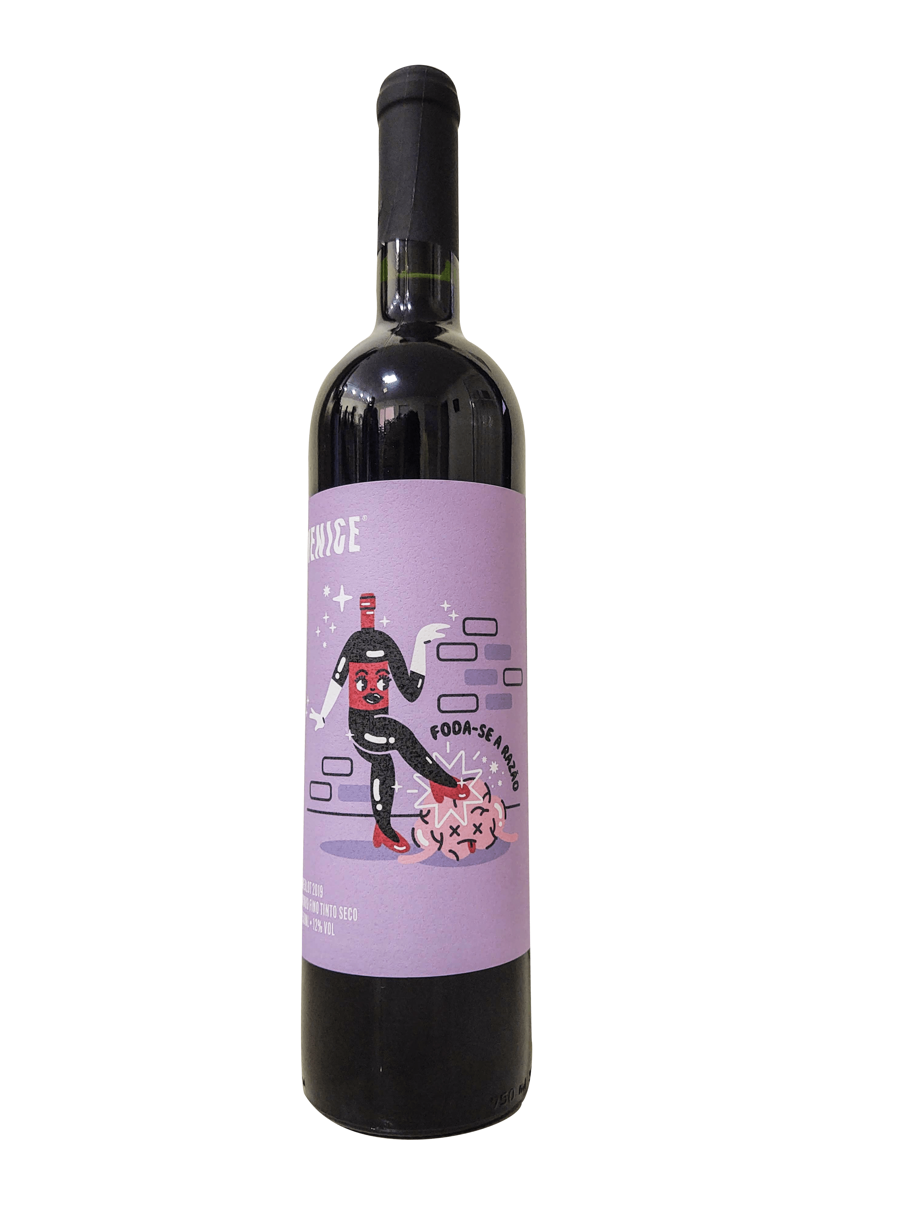 Garrafa de Vinho Tinto Fino Seco Merlot F*da-se -Venice Wine