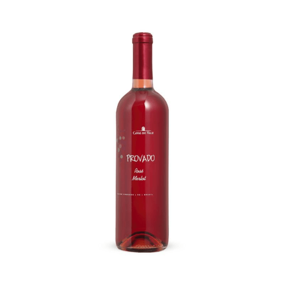 Garrafa de Vinho Rosé Fino Seco Merlot Provado Cavas do Vale