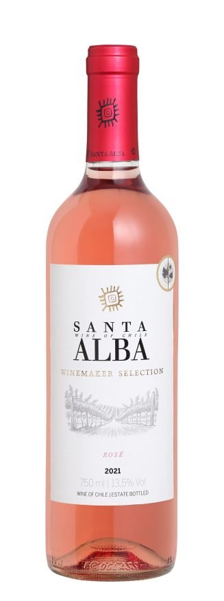 Garrafa de Vinho Rosé Fino Seco Cabernet Sauvignon WS Santa Alba