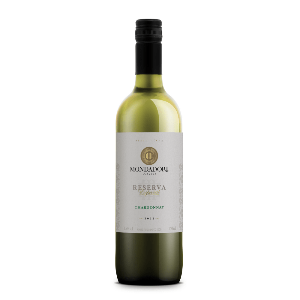 Garrafa de Vinho Branco Fino Seco Chardonnay Reserva Mondadori