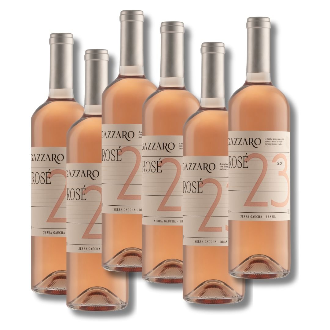 Vinho Rosé Fino Seco Classic Gazzaro kit com 6