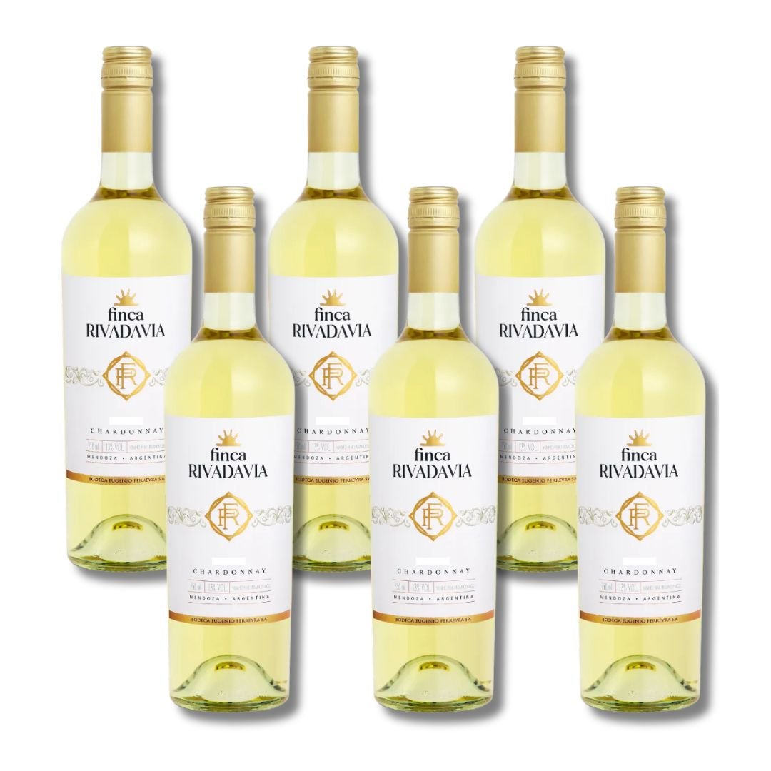 Vinho Branco Fino Seco Chardonnay Finca Rivadavia Kit com 6